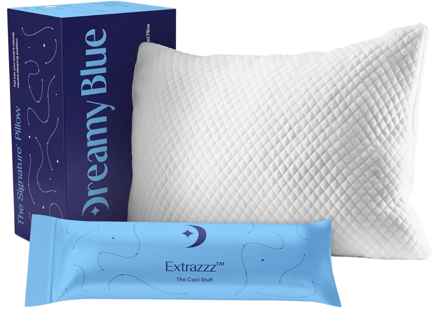 DreamyBlue Signature Pillow with Adjustable Loft