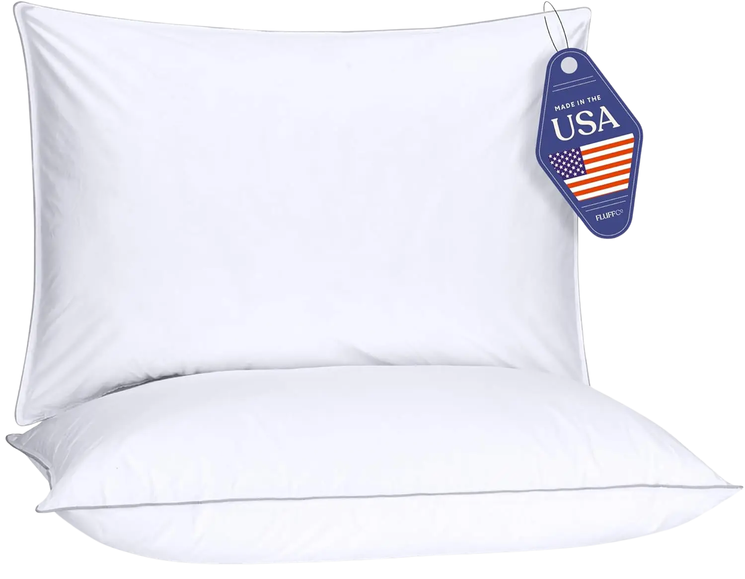 FluffCo Down Alternative Pillows Standard/Queen Size Set of 2